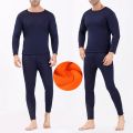 Velvet Men Winter Long Johns Fleece Thermal Underwear Plus Thickened Inner Wear Keep Warm Lingerie Thermal Underwear Top Bottoms. 