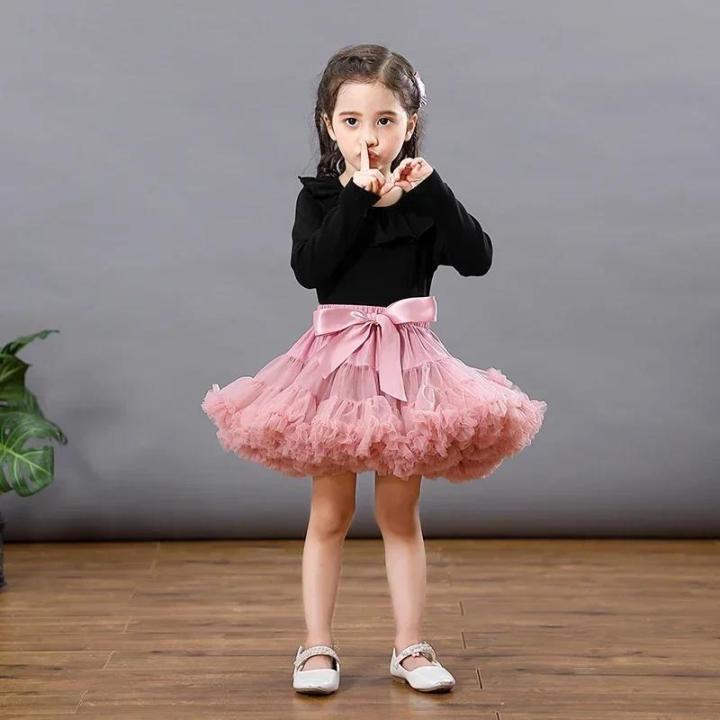 HOT%20Girls%20Tutu%20Skirts%20Solid%20Fluffy%20Tulle%20Princess%20Ball%20Gown%20Pettiskirt%20Kids%20Ballet%20Party%20Performance%20Dress%20for%20Children%20PP001%20Shapewear%20-%20Image%202