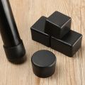 4Pcs/Set Black PVC Chair Leg Caps New Round Bottom Furniture Feet Silicone Pads Non-Slip Covers Floor Protectors Accessories. 