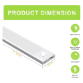 LED Motion Sensor Cabinet Light,Under Counter Closet Lighting, Wireless USB Rechargeable Kitchen Night Lights,40x4cm. 