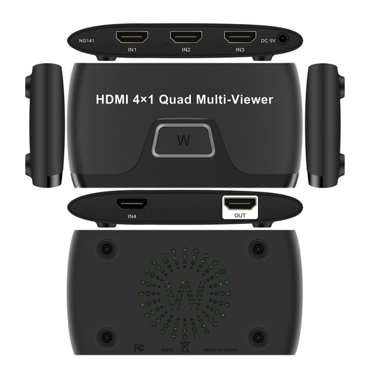 HDMI-COMPatible%204x1%20Splitter-1%20x%204x1%20Quad%20Multi-Viewer%0D%0A1%20x%20%20supply%0D%0A1%20x%20English%20User%20Manual-Black%20-%20Image%208
