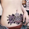 Tattoo sticker Giant flower totem waist and stomach to cover scars stretch marks large picture waterproof long-lasting female.