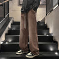 Autumn and Winter Wide Leg Jeans Men's Korean Style Loose Trend Versatile High Street Retro Trousers Straight-Leg Pants American Pants.