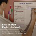Magnetic Whiteboard Fridge Calendar Meal Planner and Shopping List White Board - Memo Board and Family Planner Easy Install Easy to Use. 