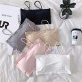 Comfortable Slim Belt Stylish Pad Removable Soft Tank Top Tube Teenagers Bra - One Piece - Ideal Bra For Girls. 