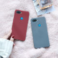 Tokifu For OPPO A12 Back Cover Matte Simple Solid Color Soft Silicone TPU Case. 