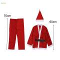 Children Santa Claus Costume Dress up with Hat for Festive New Year Carnival Years Old Boy. 