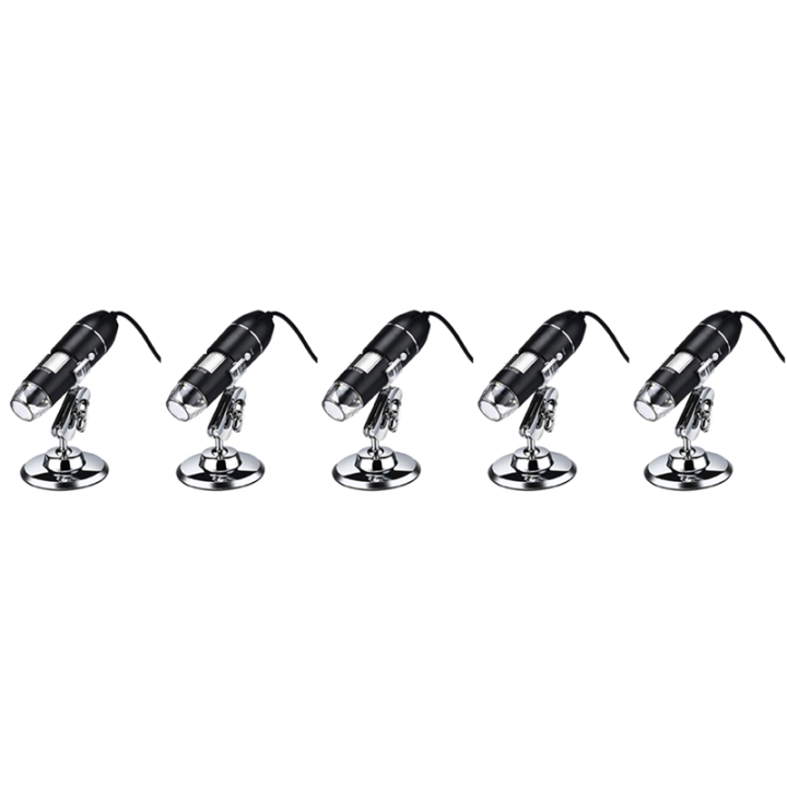 5X 3 In 1 USB Digital Microscope, Endoscopic Camera, Adjustable Magnification with PC Bracket, 1600X