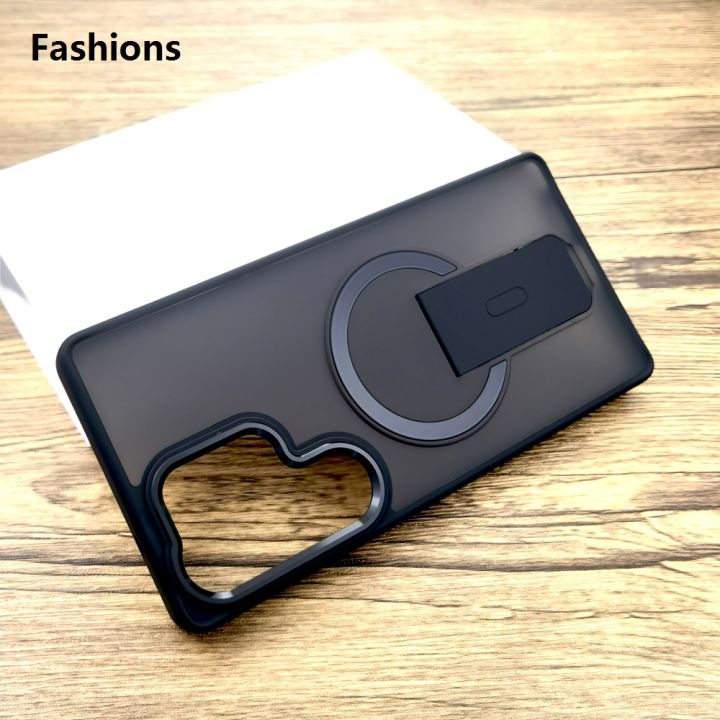 Fashions%20Luxury%20Shockproof%20Armor%20Matte%20Case%20For%20Samsung%20Galaxy%20S25%20S24%20Ultra%20Plus%20Edge%20S23Ultra%20Magsafe%20Wireless%20Charge%20With%20Stand%20Covers%20-%20Image%204