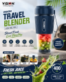 VISION Travel Blender VSN-TBL-001 Multi-Color (873819) – Portable USB Rechargeable Personal Blender | Free Delivery. 