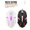Wired Gaming Mouse LED Laptops PC Computers Optical Mice Computer Mouse- Mate White Ome Pise. 