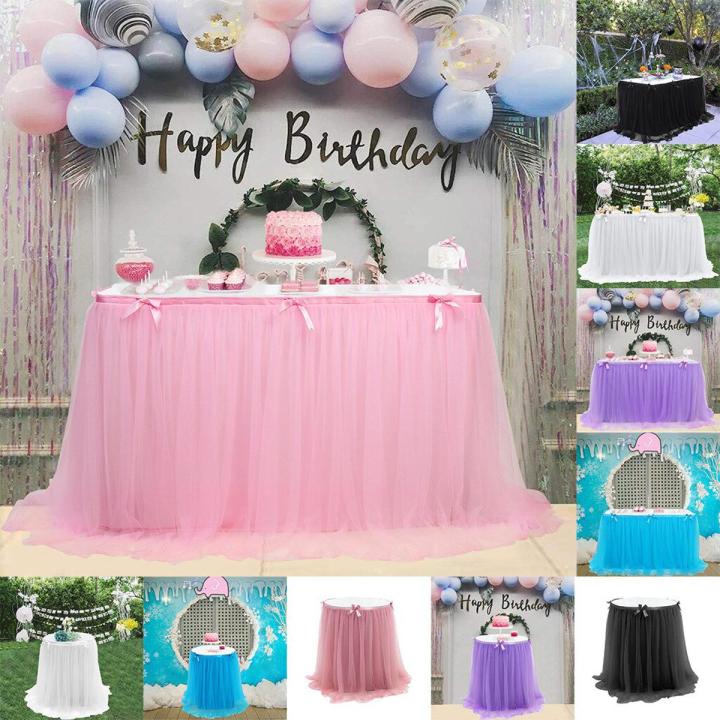 Happy birthday Table Skirt & Cloth Set