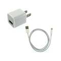 (Logic gadget ) iPhone Charger 2 Pin US Plug AC Power Adapter with USB Lightning Data Charging Cable For iPhone.