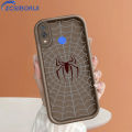 ZCSIBORUI for Huawei Nova 3 Back Cover Grey Spider Web Soft Camera Protection Rubber Square Ladder Phone Case. 