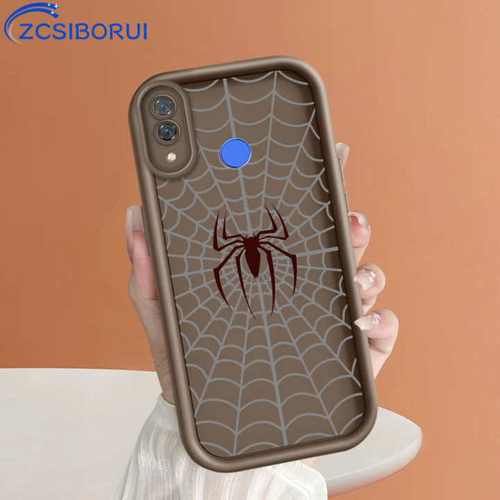 ZCSIBORUI%20for%20Huawei%20Nova%203%20Back%20Cover%20Grey%20Spider%20Web%20Soft%20Camera%20Protection%20Rubber%20Square%20Ladder%20Phone%20Case%20-%20Image%202