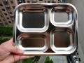 1 PCS 1 compartment Stainless Steel Cafeteria Tray. 