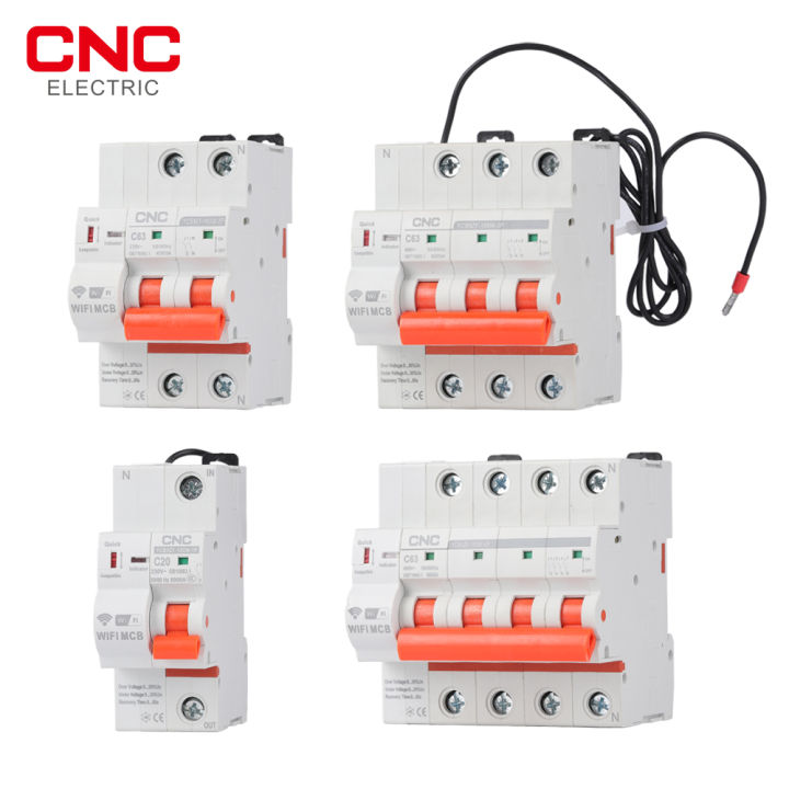 CNC Din Rail Tuya WIFI Circuit Breaker Timer Remote Control APP Smart Automatic Intelligent Interruptor WIFI Switch MCB