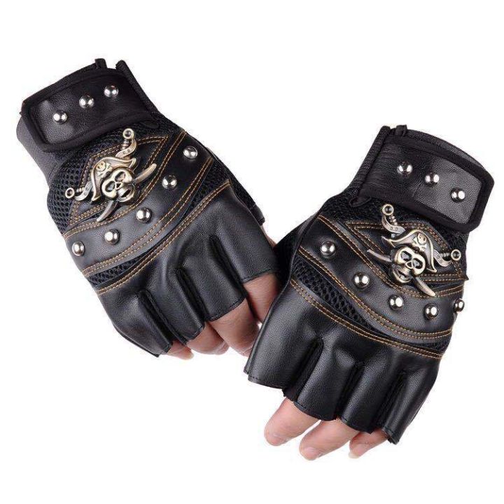 Skulls%20Rivet%20PU%20Leather%20Fingerless%20Gloves%20Men%20Women%20Fashion%20Women's%20Gym%20Punk%20Gloves%20Half%20Finger%20Men's%20Gloves%20-%20Image%202