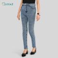 LOCALÉ slim-fit trendy blue (Mid) Jeans for Women. 