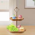 Fruit Plate Two Layer 9.84inch Height Snack Holder for Hotel. 
