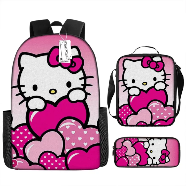 Hello%20Elementary%20School%20Schoolbag%20Cute%20Kitty%20Children's%20Girls'%20Backpack%20KT%20Cat%20Lunch%20Bag%20-%20Image%203