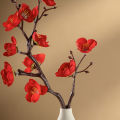 Artificial Plum Blossom Decorative Photo Props Faux Silk Flower Wedding Artificial Bouquet for Office. 