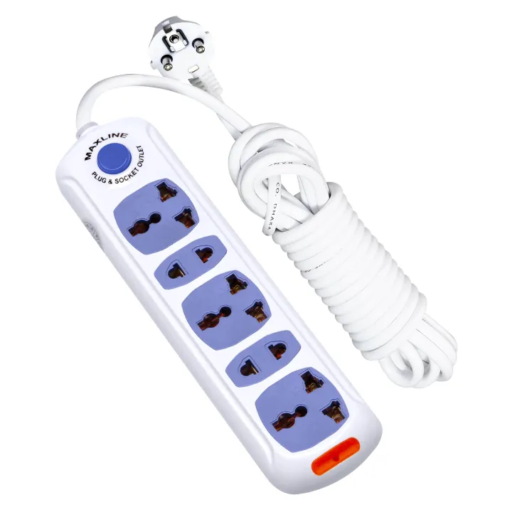 Maxline%205%20Port%20Multi%20Extension%20Socket%20Model:%20ML-0032-5%20Miter%20Wire(%2016%20Fit%20/Hand%20Long%20Wire)%20-%20Image%202