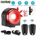 Camluxy Waterproof Smart Auto Brake Sensing Light Wireless Bike Burglar Alarm USB Charge Remote Control Bicycle Anti Theft Lamp. 