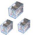 3 Pieces AC 220V/240V 5A Coil 14 Pin DPDT Power Electromagnetic Relay. 