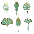 Wrought Iron Leaf Wall Hook Metal Coat Hook Hanger Multipurpose for Kitchen Bathroom Door Towel Hooks Wall Hooks Durable Easy Install Easy to Use.