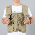 6XL Summer New Outdoor Vest Men Utility Tactical Multi-pocket Vest Techwear Outdoor Hiking Fishing Photography Safari Cargo Vest. 