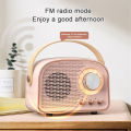 Mini Retro Bluetooth Portable Speaker With Radio , Outdoor Wireless Stereo, MP3 Player Android Support TF Card USB.