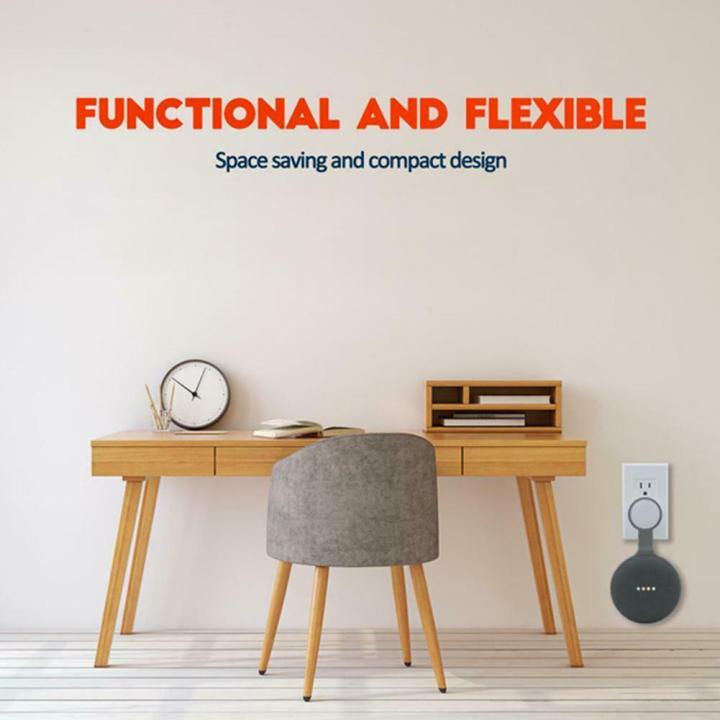 Outlet%20Wall%20Mount%20Holder%20Cord%20Bracket%20For%20Google%20Home%20Mini%20Voice%20Assistant%20Plug%20In%20Kitchen%20Bedroom%20Audio%20Stand%20-%20Image%204