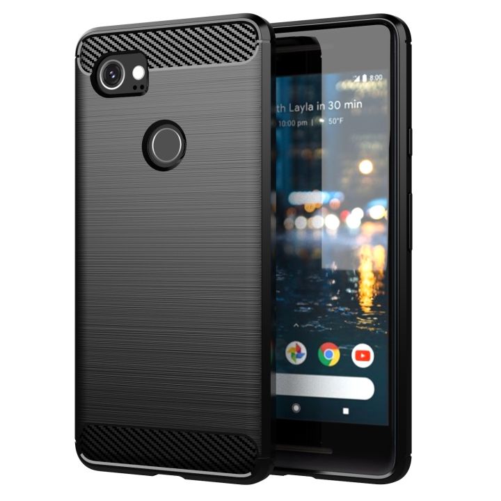 Google Pixel 2 Carbon Fiber High Quality Soft Mobile Back Cover Black Color for Google Pixel 2