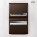Zays Premium Leather Super Slim Card Holder Mini Wallet Handcrafted Durable Stylish Compact Wallet for Men And Women | Credit And Debit Card Holder Slim Wallet for Travel And Everyday Use (Brown).