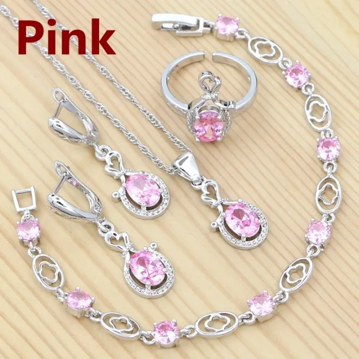 925%20Sterling%20Silver%20Bridal%20Jewelry%20Set%20Sapphire%20Ring%20Earrings%20Bracelet%20Necklace%20Pendant%20for%20Women%20Party%20Accessories%20-%20Image%207