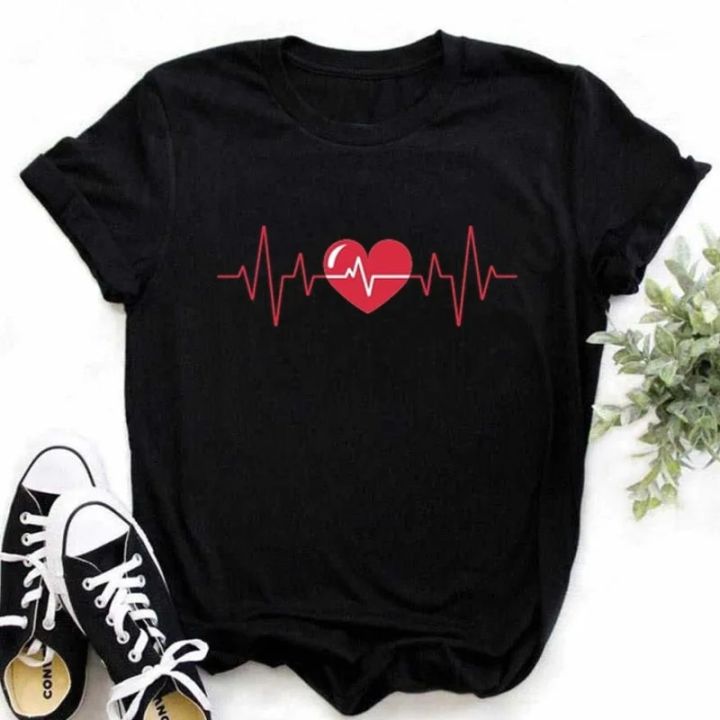Maycaur%20New%20Finger%20Heart%20T%20Shirt%20Women%20Tops%20Korean%20Ulzzang%20Graphic%20Tees%20Women%20Fashion%20Women's%20T%20Shirts%2090s%20Girls%20Black%20Shirt%20-%20Image%203