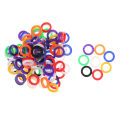 10/24pcs Key Top Cover Head/Caps/Tags/Label ID Markers Mixed Toppers Silicone Coding Colorful Key Identifier Cover Keyring Rings. 