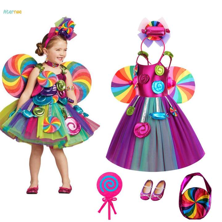 strapless open back dress Encanto Cosplay Mirabel Madrigal Costume Candy Princess Dress For Kids   ACcosplay