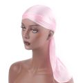 Men's Silky Durags Bandanas Turban Hat Wigs Women Satin Durag Biker Headwear Headband Extra Long Tail Straps Hair Accessories. 