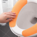 Pair Universal Adhesive Toilet Pad Flannel Toilet Seat Covers Reusable Toilet Seat Filling Washable Bathroom Mat Seat Cover.