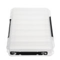 Enrich your life Fishing Lure Bait Hook Tackle Double Sided Storage Box Tan Case Clear Waterproof -- Clear / Brown. 