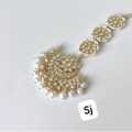 Indian White Kundan Tikli Japta for Women.