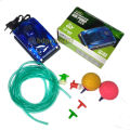 Aquarium Dual Nozzel Air Pump Package Set - Fish Tank Single Nozzle Oxygen Air Pump With Air Stone 2pcs and Air Line Pipe 10 Feet. 