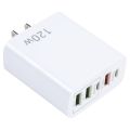 120W Dual PD Type-C + 3 x USB Multi Port Charger, US Plug.