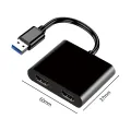 USB C To Dual HDMI-compatible HUB 4K HD Docking Station 2 Ports USB 3.0 Hub Adapter Dock for Laptop PC Computer for Mobile Phone. 