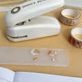 1Set Hole Puncher Washi Tape Paper Tape Hole Punch Loose-Leaf Paper Hole Reinforcement DIY Scrapbooking Plastic. 