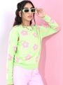 Pantoneclo Premium Women's / Girl's Flower Design Sweater / Cardigan / Pullover. 