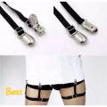 Men's Shirt Stay Leg Loop Garter Clip High Stretch Thickened Garter Belt. 