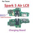 For Tecno Pouvoir 4 LC7 Charger Board For Tecno Spark 5 Air LC8 USB Charging Port Board Dock Plug Socket Jack Connector Flex Cable For Tecno Spark 7 KF6 Pro.